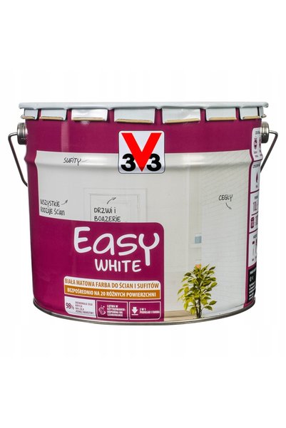 V33 Vopsea de interior alb mat 5L