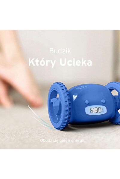 NO BRAND Ceas deșteptător pe roți Clocky, cu sunet puternic, ideal pentru cei...