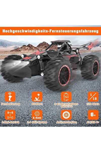 NO BRAND MAȘINUȚĂ TELEGHIDATĂ RC LA SCARĂ 1:18, 20 KM/H – CADOUUL PERFECT PEN...