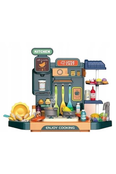 NO BRAND Bucătărie mare pentru copii, oale, tacâmuri și accesorii culinare, 7...