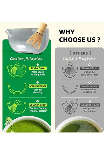 NO BRAND SET DE BĂTĂTOARE PENTRU MATCHA – CADOUUL PERFECT ȘI COMPLET PENTRU U...