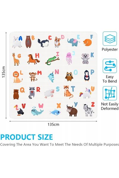 NO BRAND Covoraș cronic pentru scaunul copiilor, ușor de curățat, cu alfabet ...