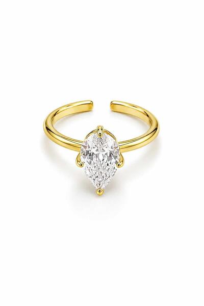 New Obsessions Solitaire Adjustable Drop Steel Ring