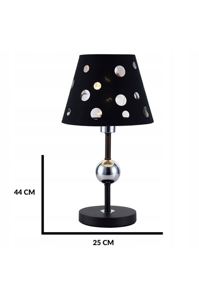 Candellux Lighting Lampă de masă BATLEY neagră 60 W
