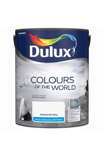 DULUX CULORI DIN LUME VOPSELE LATEX PENTRU PERETI ȘI TAVANE DESIGNER ALB MAT 5L