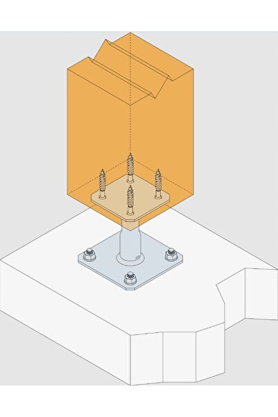 Simpson Bază reglabilă pentru stâlp APB100/150mm 1 buc.