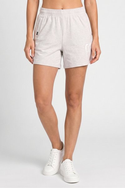 Anta Women Regular Fit Brand Logo Outdoor Shorts, Light Grey