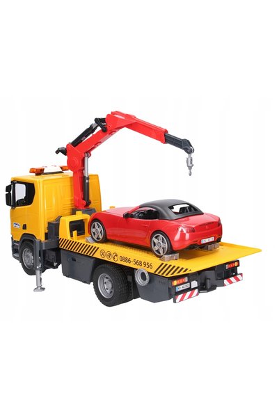 Bruder 03552 Scania Super 560R Autospecială de tractare cu mașină