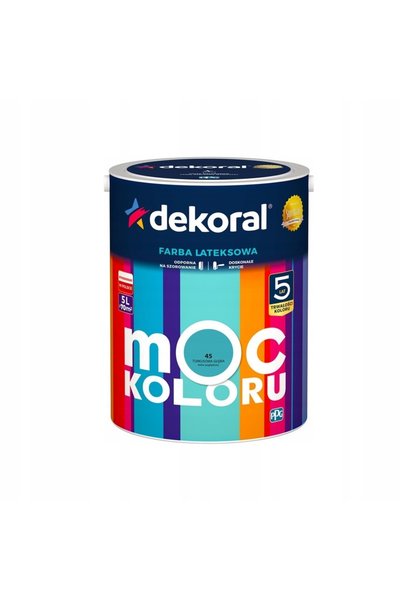 DEKORAL MOC Vopsea acrilică tip latex Turcoaz intens 5L