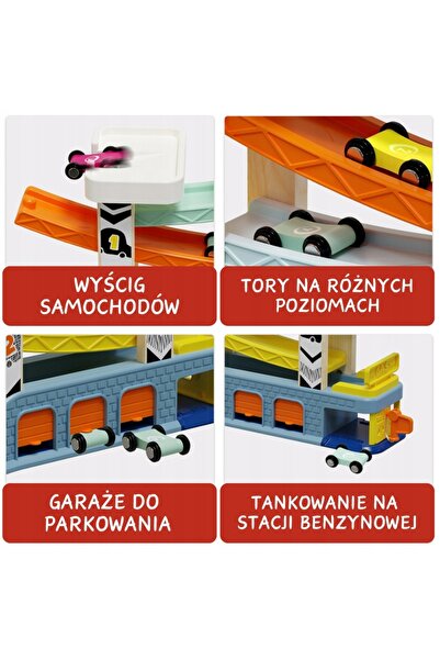 Top Brıght Pistă auto cu tobogan și mașini super-rapide - 18 m+