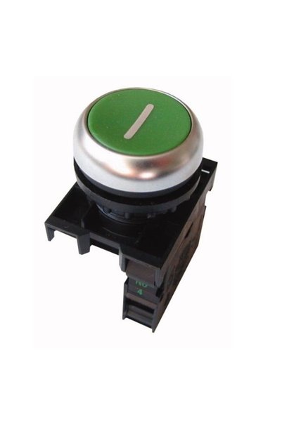 Eaton Buton plat verde M22-D-G-X1/K10 1Z, cu auto-resetare