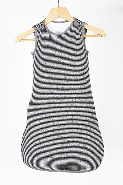 yorni Gray Striped 0-6 Months Fiber Winter Baby Sleeping Bag