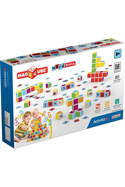 GEOMAG Blocuri magnetice MagiCube Words +Clips 79el