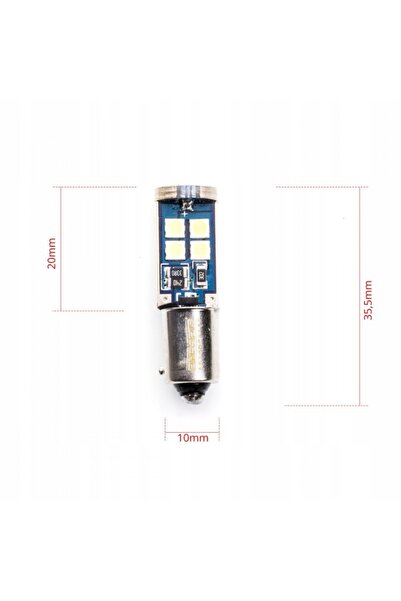 EinParts Automotive H6W BAX9S 12SMD 3030 BULBURI AUTO CANBUS ALBE