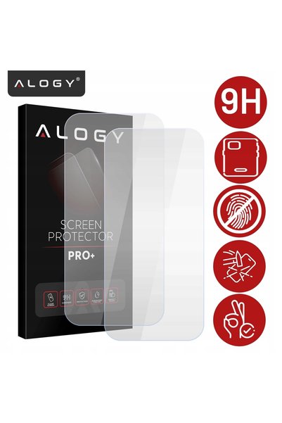 ALOGY 2x Sticlă de protecție călită 9H pentru Apple iPhone 17 Air, întărită ș...