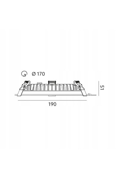 KB Downlight încastrat 20W IP44 4000K pentru birou și locuință, cu sursă de l...