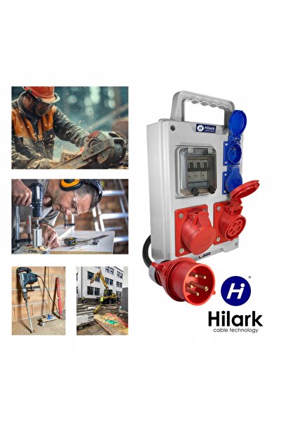 Hilark Cutie de distribuție portabilă IP44, cu siguranțe 1x16A și 1x32A, apro...