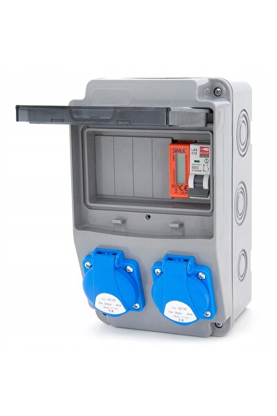 ELS Elektrotechnika Distribuitor de grădină protejat 2x230V + C16 1P cu conto...