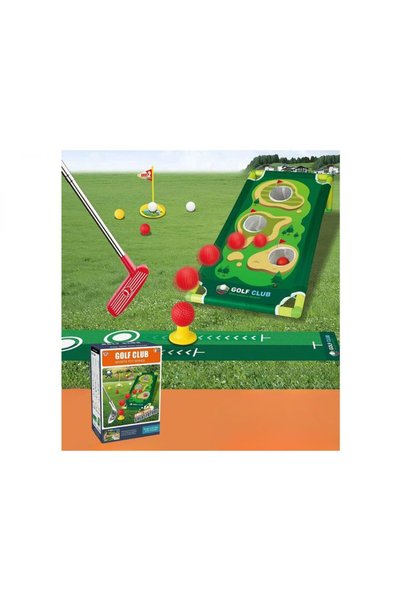 DK MINI GOLF Set de mini golf pentru copii, Tablă de joc, Crose, Accesorii