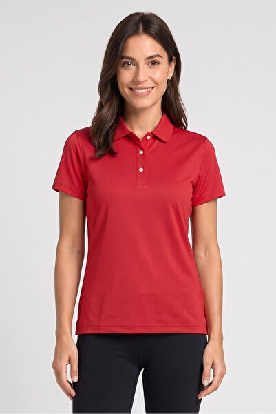 FootJoy Women Sportswear Fit Short Sleeve Golf Polo Shirt, Red
