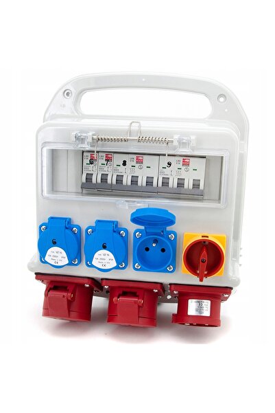 ELS Elektrotechnika Cutie de distribuție portabilă, securizată, 2x16A, 5 poli...