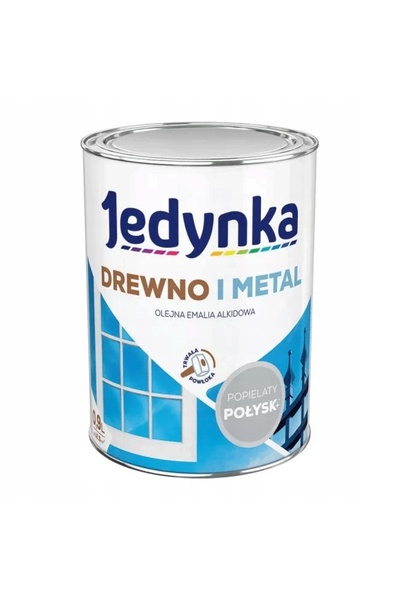 Jedynka Vopsea pentru lemn și metal, nuanța cenușă lucioasă, 5L