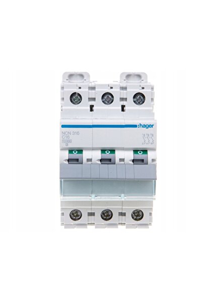 hager Disjunctor Icn=10000A / Icu=15kA 3P C 16A
