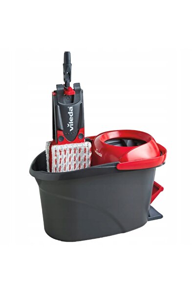 Vileda Mop rotativ, 2 sticle pentru apă curată și murdară, găleată pentru mop...