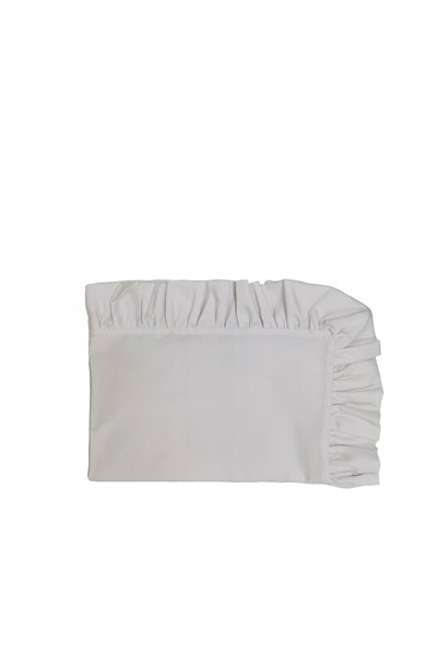 Lulumi Husă de pernă din bumbac 40x40 cu volane gri deschis