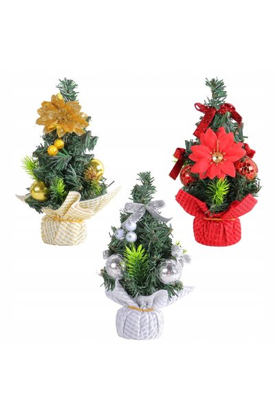NO BRAND Set de 3 mini brazi de Crăciun de masă cu fructe de pădure și suport...
