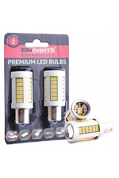 EinParts Automotive Becuri LED EINPARTS 1156 P21W pentru mașină CANBUS portoc...