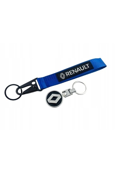 ZADESOL RENAULT SET BRELOC METALIC + ȘNUR ALBASTRU