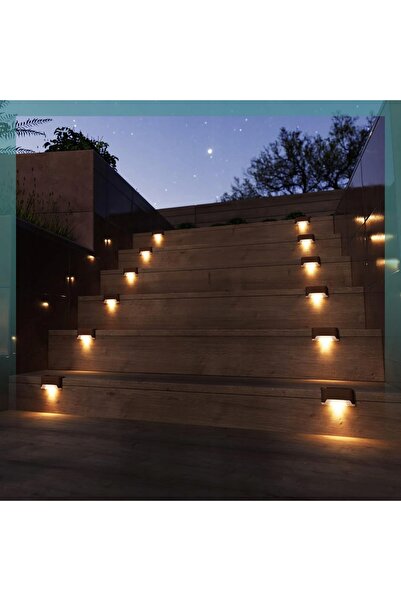 NO BRAND LUMINI LED SOLARE PENTRU SCĂRI, BALUSTRADĂ, BALCON, GRĂDINĂ, 16 BUCĂȚI