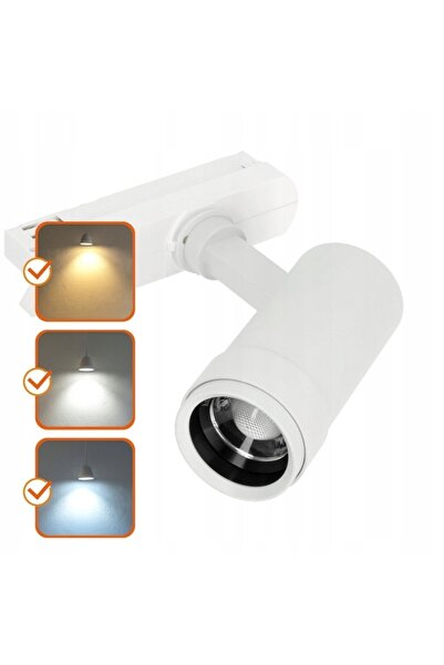 NO BRAND Spot pe șină trifazat LED alb 10W 3CCT 10-60 °   900lm pentru bucătă...