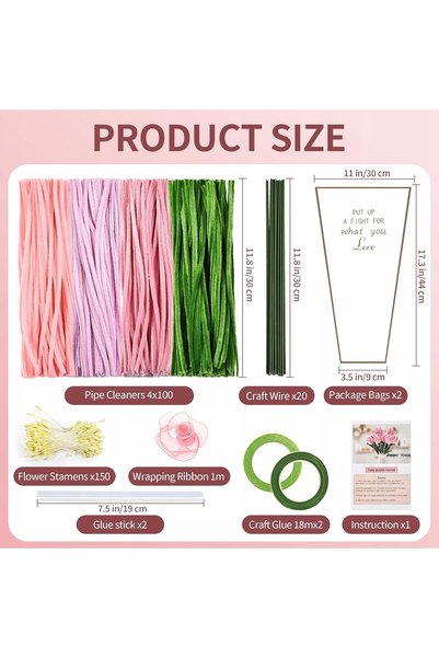 NO BRAND Kit creativ de artizanat pentru flori, set de decorațiuni DIY, 400 d...