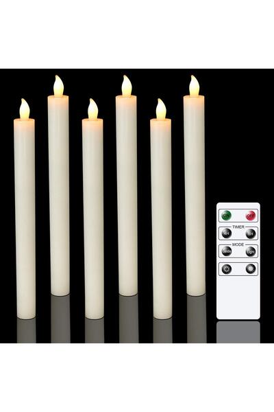 NO BRAND Lumânări LED conice Eldnacele, alimentate cu baterii, cu telecomandă...