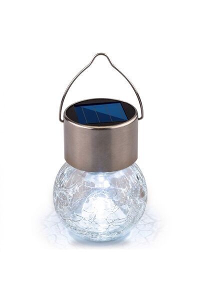 Lumiled MARANTA Lampă de grădină solară LED tip glob, suspendată, din sticlă,...