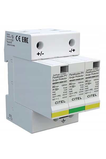 NO BRAND Protector la supratensiune tip 1+2 (BC) 12.5kA 2P+GDS50PV-1000G/12KT1