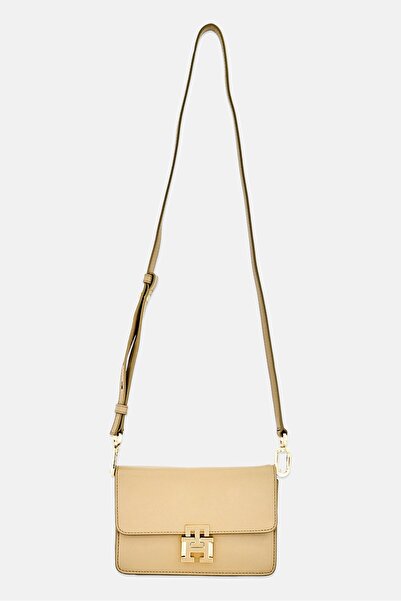 Tommy Hilfiger Women Brand Logo Cross Body Bag, Beige