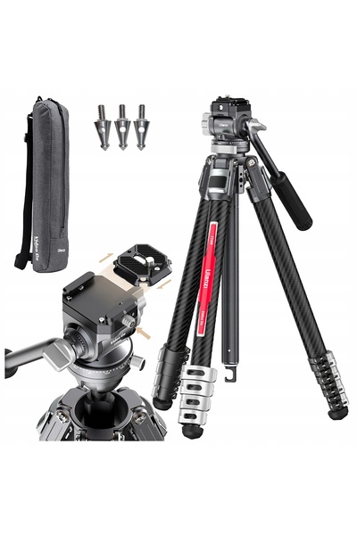 ulanzi Trepied TT09 F38 CARBON ușor pentru camere foto, vlog, video, fotografie