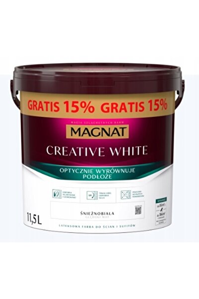 MAGNAT Vopsea creativă albă pentru pereți și tavane 11.5L