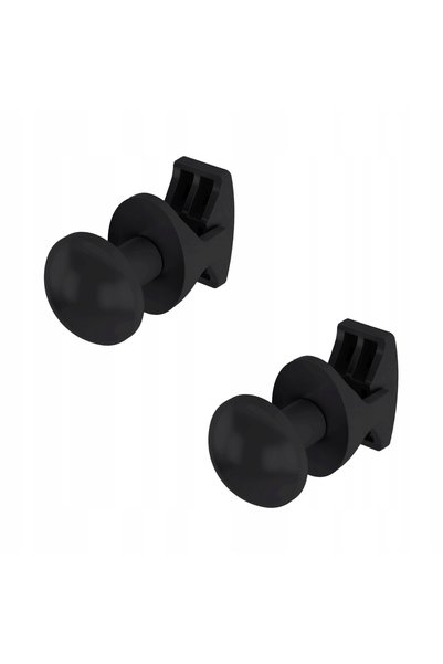 TERMA Suport cu cârlig pentru radiator GRIP NEGRU x2