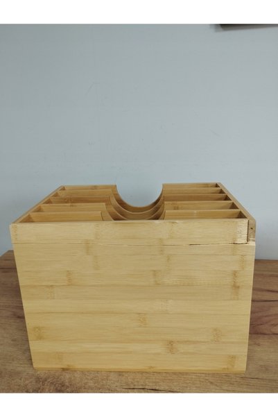 NO BRAND Raft pentru documente din bambus 33x26x24,5 cm, organizator de birou