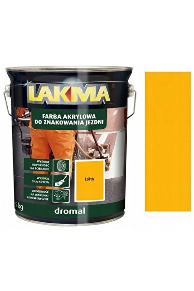 Lakma Vopsea de marcare rutieră DROMAL pentru caneluri, galbenă, 5KG