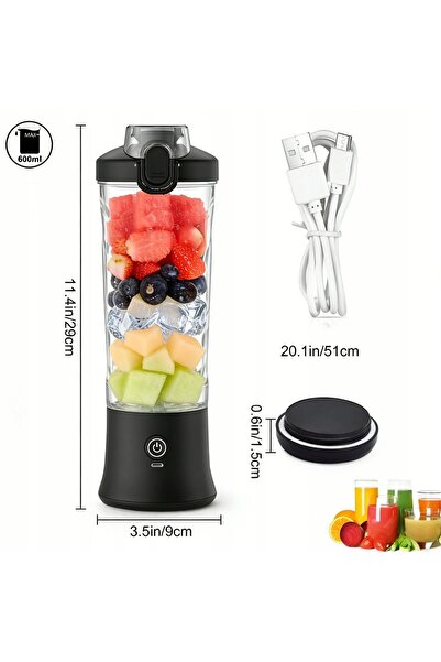 NO BRAND BLENDER PENTRU SUCURI ȘI COCTEILURI, BLENDER MINI FĂRĂ FIR PENTRU BU...