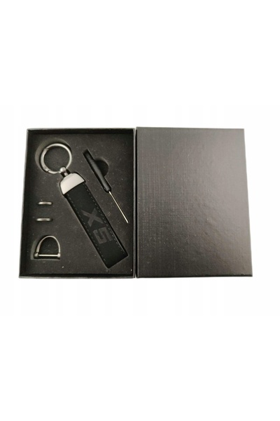 BMW Breloc X5 BRYLOK din piele Alcantara cu fir negru + cutie