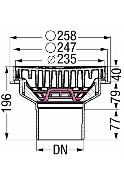 NO BRAND Sifon curte ECOGUSS_SYSTEM100, DN100 d110, plastic
