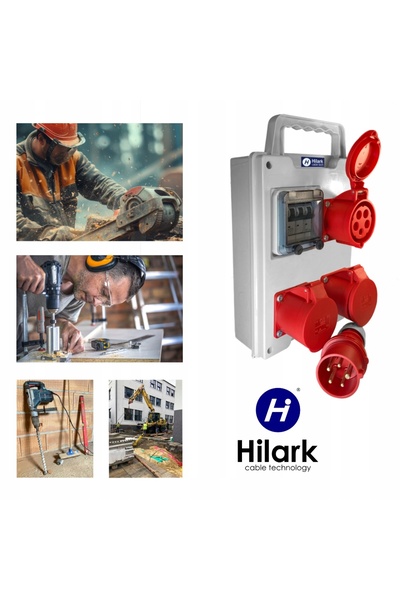 Hilark Unitate de distribuție a energiei IP44 2x16A 400V 1x32A siguranță B16 ...