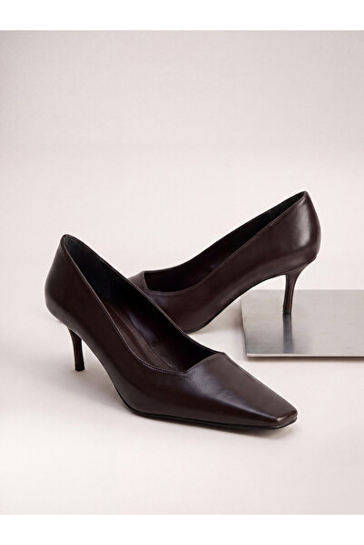 LC Waikiki Lcw Steps Brown Thin Heel Women's Heeled Shoes with Nevavm Difference