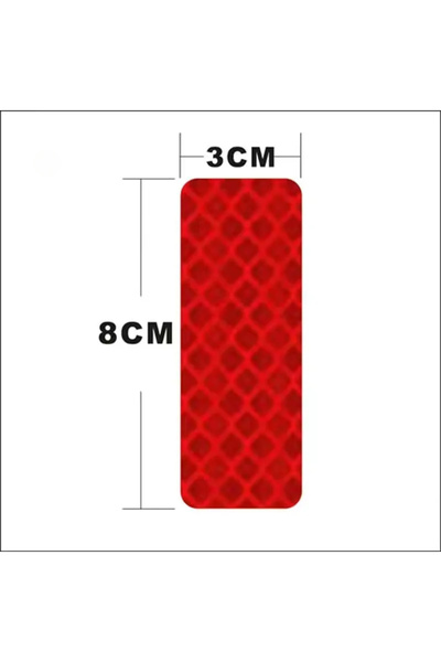 Choice 10 PCS Red 10pcs 3*8cm Car Bumper Reflective Stickers Reflective Warni...
